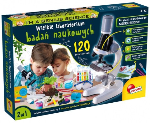 Zestaw naukowy I'm A Genius Wielkie laboratorium 120 doświadczeń Zestaw naukowy I'm A Genius Wielkie laboratorium 120 doświadczeń