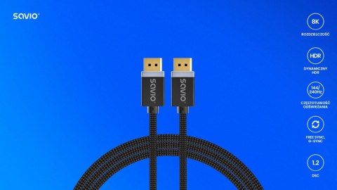 Kabel DisplayPort (M) v1.4, 2m, CL-166 Kabel DisplayPort (M) v1.4, 2m, CL-166